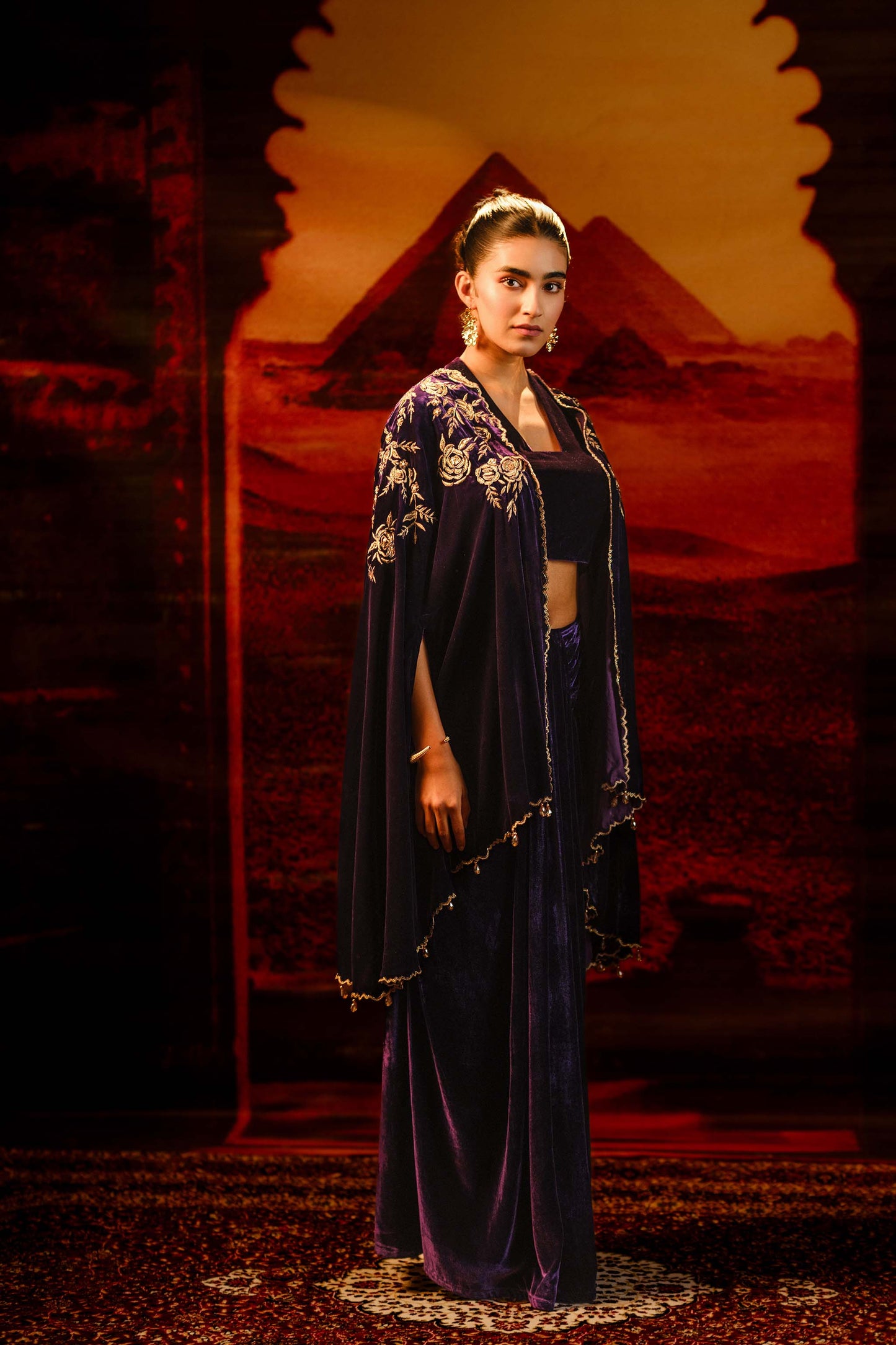 SANA DHOTI CAPE SET