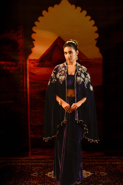 SANA DHOTI CAPE SET