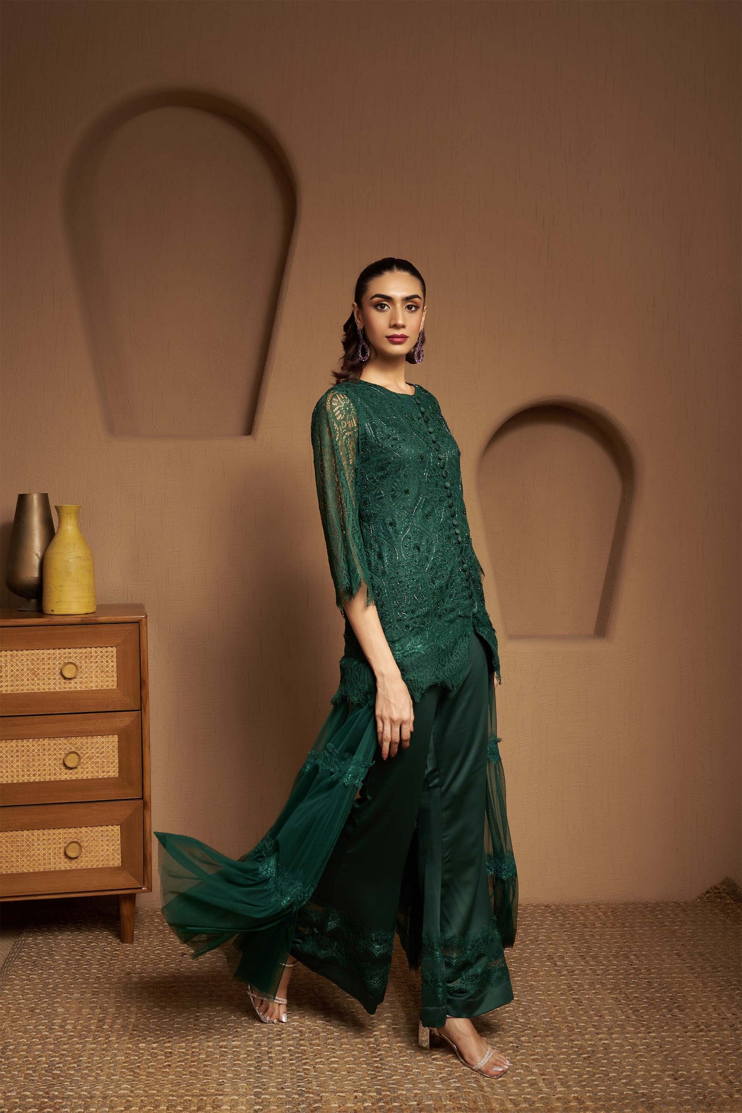 ADILA LACE PANT SET