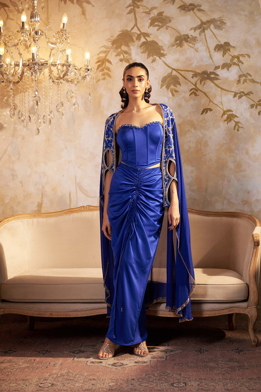 CAMILLA CORSET DHOTI CAPE SET