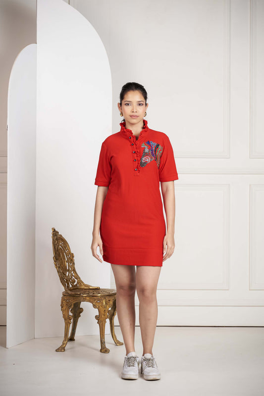 ECHO SWAROVSKI POLO DRESS