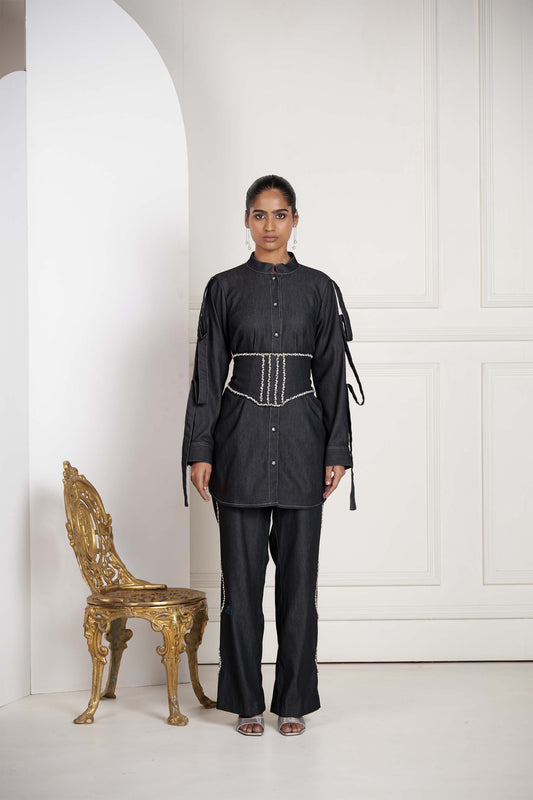EMMA PANT SET WITH BELT