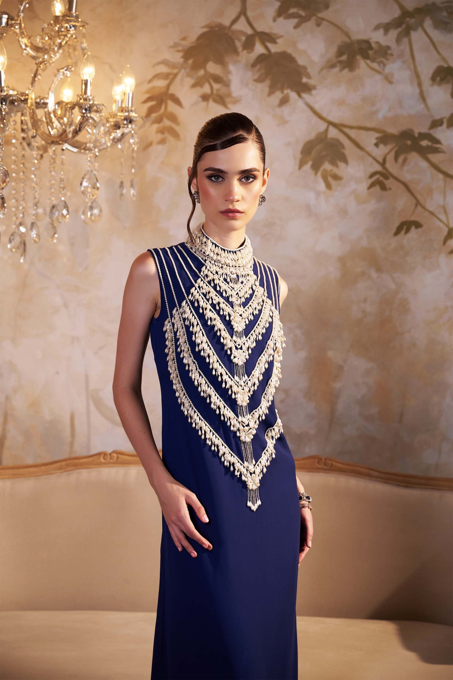 ROSA PEARL NECK KAFTAN